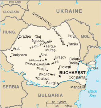 Map of Romania