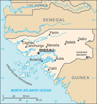 Map of Guinea-Bissau