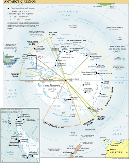 Antarctic Region Map